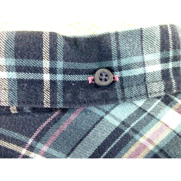 L.L.Bean Mens Plaid Long-Sleeve Button-Up Shirt L Regular Blue/Purple 100% Cotto - Picture 9 of 9
